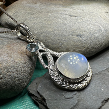 Load image into Gallery viewer, Calantha Moonstone Snake Necklace