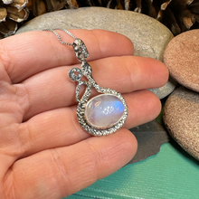 Load image into Gallery viewer, Calantha Moonstone Snake Necklace