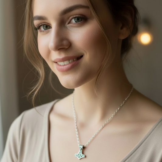 Petite Thor's Hammer Celtic Necklace