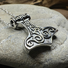 Load image into Gallery viewer, Petite Thor's Hammer Trinity Necklace
