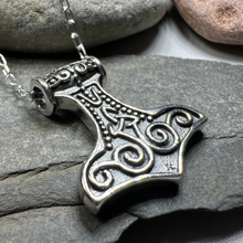 Load image into Gallery viewer, Petite Thor's Hammer Trinity Necklace