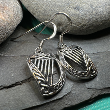 Load image into Gallery viewer, Liffey Harp Dangle Earrings