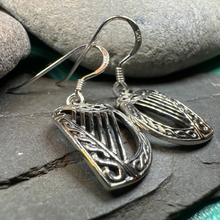 Load image into Gallery viewer, Liffey Harp Dangle Earrings