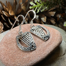 Load image into Gallery viewer, Liffey Harp Dangle Earrings