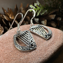 Load image into Gallery viewer, Liffey Harp Dangle Earrings
