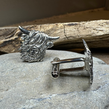 Load image into Gallery viewer, Scottish Highland Cow Cufflinks - Handmade in Scotland