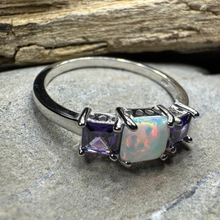 Load image into Gallery viewer, Scottish Mist Opal & Amethyst Ring