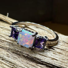Load image into Gallery viewer, Scottish Mist Opal & Amethyst Ring