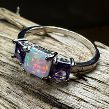 Load image into Gallery viewer, Scottish Mist Opal & Amethyst Ring
