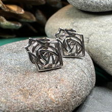 Load image into Gallery viewer, Rose Art Deco Stud Earrings