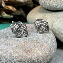 Load image into Gallery viewer, Rose Art Deco Stud Earrings