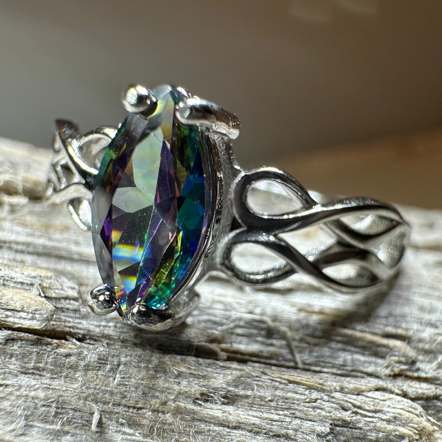 Eloise Celtic Mystic Topaz Ring