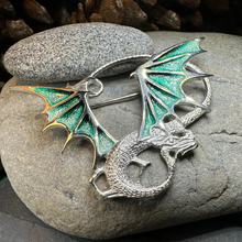 Load image into Gallery viewer, Meadowdancer Dragon Brooch