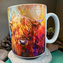 Load image into Gallery viewer, Rainbow Highland Cow Mug