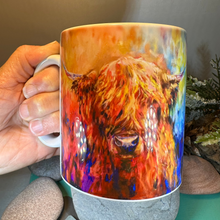 Load image into Gallery viewer, Rainbow Highland Cow Mug