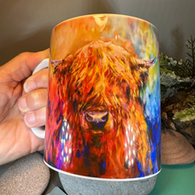 Load image into Gallery viewer, Rainbow Highland Cow Mug