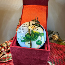 Load image into Gallery viewer, Tis A Blessing To Be Irish Snowman Ornament
