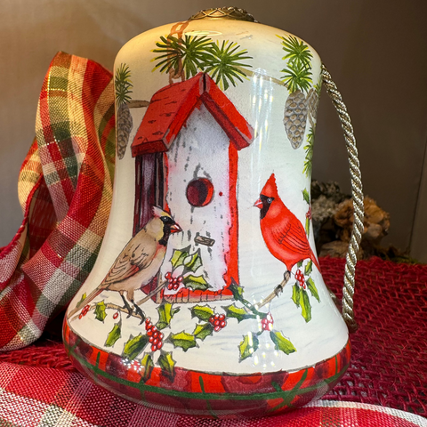 Load image into Gallery viewer, Scottish Home Tweet Home Cardinals Ornament