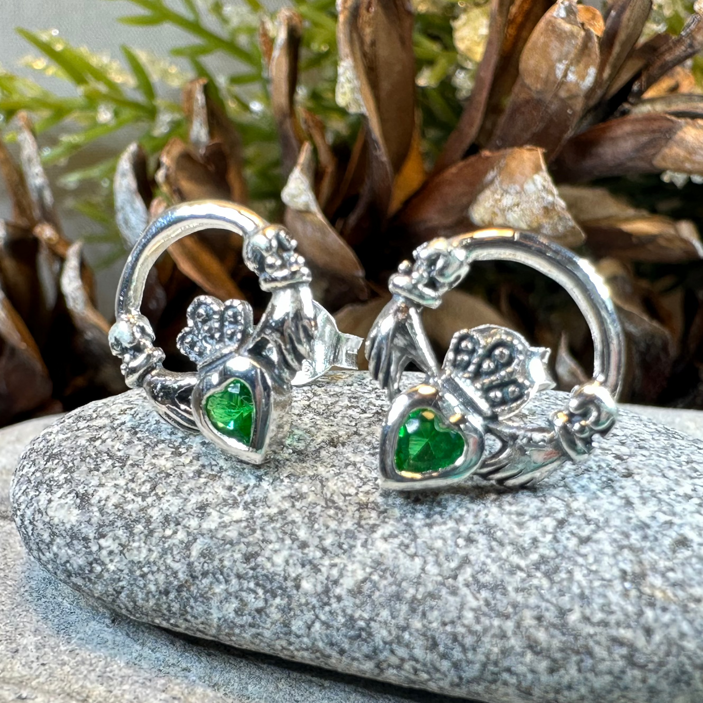 Cheerful Irish Claddagh Earrings — view 7