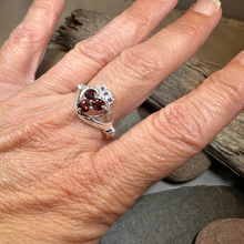 Load image into Gallery viewer, True Love Garnet Claddagh Ring