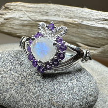 Load image into Gallery viewer, Adore Moonstone Claddagh Ring