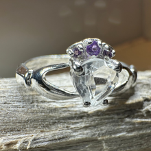Load image into Gallery viewer, Ardor Moonstone Claddagh Ring