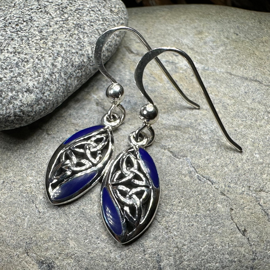 Tara Celtic Trinity Knot Earrings in Sterling Silver
