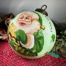 Load image into Gallery viewer, Happy Christmas Irish Santa Ornament