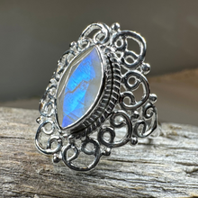 Load image into Gallery viewer, Orenda Celtic Spiral Moonstone Ring