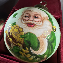 Load image into Gallery viewer, Happy Christmas Irish Santa Ornament