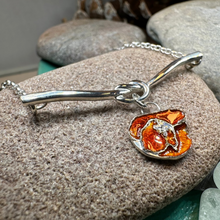 Load image into Gallery viewer, Poppy Flower Necklace