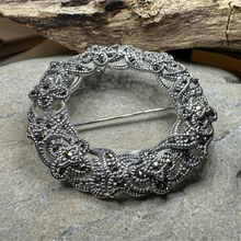 Load image into Gallery viewer, Loch Marcasite Celtic Knot Brooch