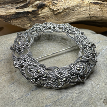 Load image into Gallery viewer, Loch Marcasite Celtic Knot Brooch