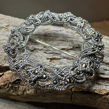 Load image into Gallery viewer, Loch Marcasite Celtic Knot Brooch