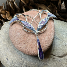 Load image into Gallery viewer, Dusty Purple Mackintosh Art Deco Necklace