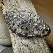 Load image into Gallery viewer, Marcasite Oval Celtic Knot Brooch