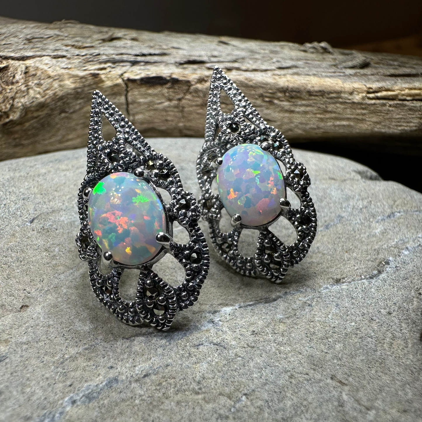 Love Knot Opal Earrings — view 7