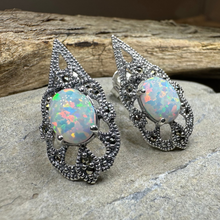 Load image into Gallery viewer, Love Knot Opal Earrings