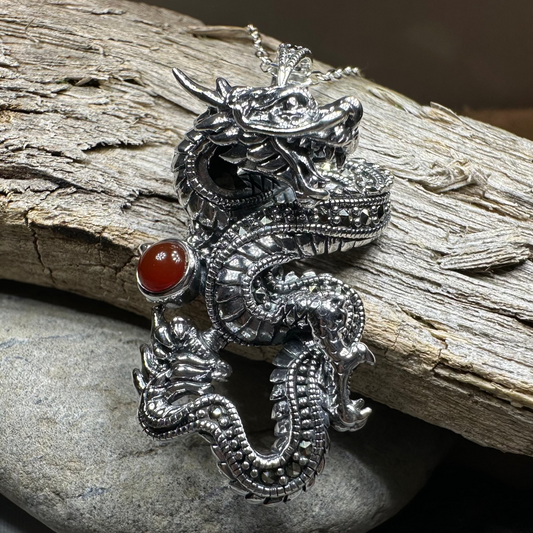 Celtic Rising Dragon Necklace
