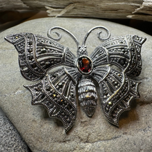 Load image into Gallery viewer, Marcasite Butterfly Brooch