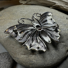 Load image into Gallery viewer, Marcasite Butterfly Brooch