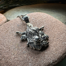 Load image into Gallery viewer, Highland Cow Thistle Necklace