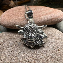 Load image into Gallery viewer, Highland Cow Thistle Necklace