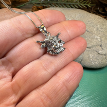 Load image into Gallery viewer, Highland Cow Thistle Necklace