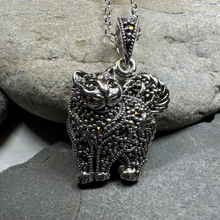 Load image into Gallery viewer, Simba Marcasite Cat Necklace