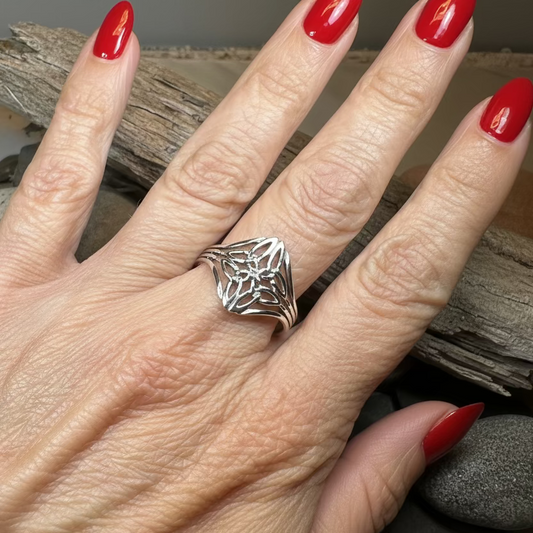 Lucinda Celtic Knot Ring in Sterling Silver