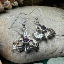 Load image into Gallery viewer, Amethyst Thistle Earrings