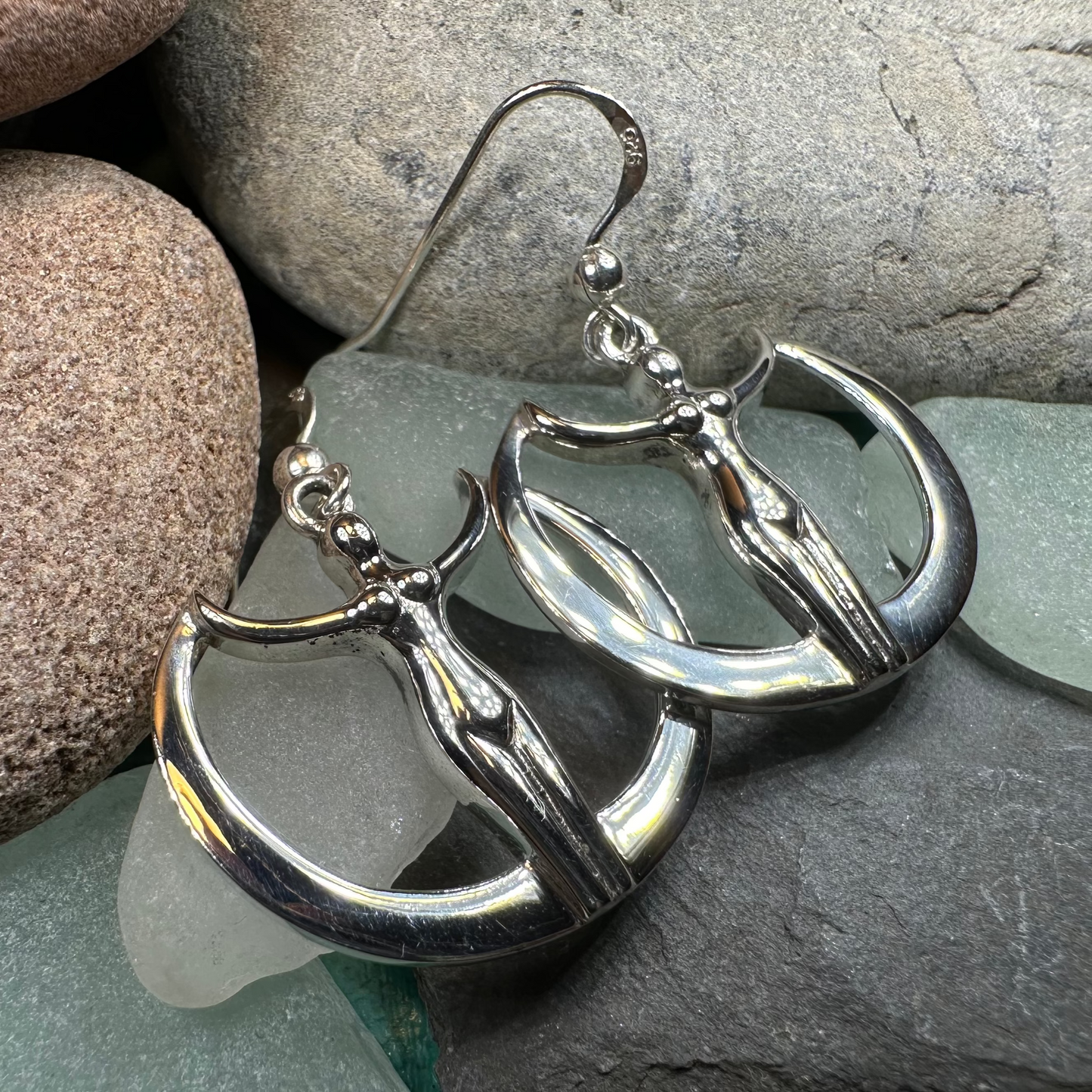 Astra Star Goddess Crescent Moon Earrings — view 8