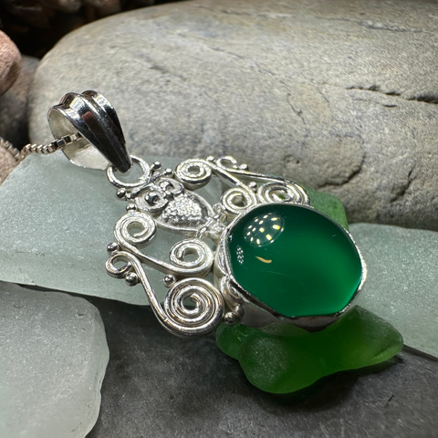 Load image into Gallery viewer, Mirra Owl Necklace in Sterling Silver