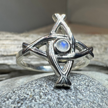 Load image into Gallery viewer, Moonstone Saint Brigid's Cross Ring